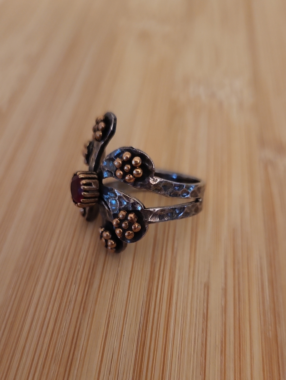 Vintage Turkish Sterling Silver Cocktail Ring - Picture 3 of 9